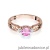 Pierścionek W014 Różowy Topaz 0,50ct różowe złoto