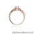 Pierścionek W014 Różowy Topaz 0,50ct różowe złoto