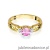 Pierścionek W014 Różowy Topaz 0,50ct żółte złoto