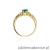 Pierścionek W014 Szmaragd 0,50ct żółte złoto