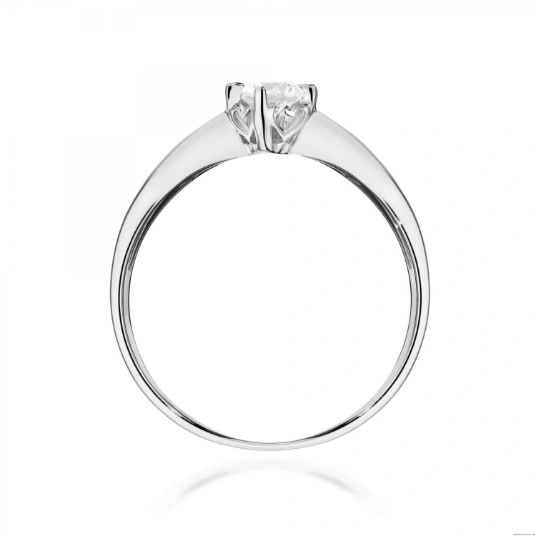 Pierścionek W0171 Diament Laboratoryjny 0,15ct białe złoto