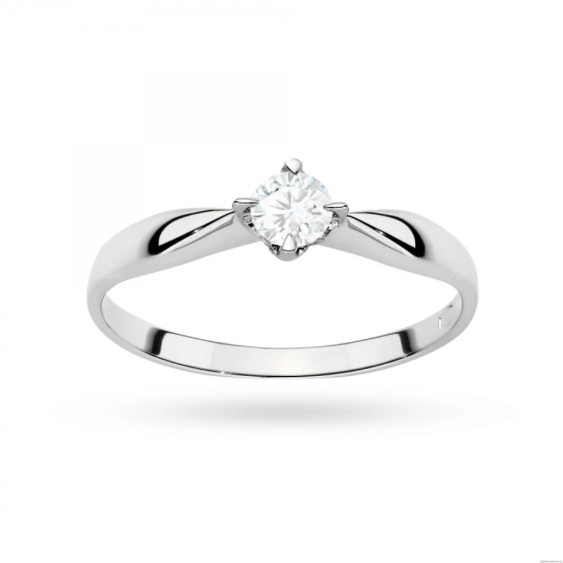 Pierścionek W0171 Diament Laboratoryjny 0,15ct białe złoto