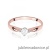 Pierścionek W0171 Diament Laboratoryjny 0,15ct różowe złoto