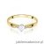 Pierścionek W0171 Diament Laboratoryjny 0,15ct żółte złoto