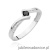 Pierścionek W0177 Czarny Diament 0,12ct białe złoto