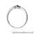 Pierścionek W0177 Czarny Diament 0,12ct białe złoto