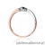Pierścionek W0177 Czarny Diament 0,12ct różowe złoto