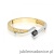 Pierścionek W0177 Czarny Diament 0,12ct żółte złoto
