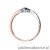 Pierścionek W0177 Szafir 0,15ct różowe złoto
