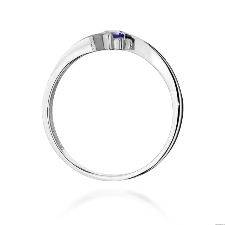 Pierścionek W0177 Tanzanit 0,15ct białe złoto