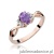 Pierścionek W019 Ametyst 0,40ct różowe złoto