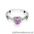 Pierścionek W019 Ametyst 0,40ct białe złoto
