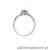 Pierścionek W019 Ametyst 0,40ct białe złoto