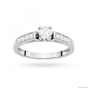Pierścionek W0198 Diament Laboratoryjny 0,30ct białe złoto