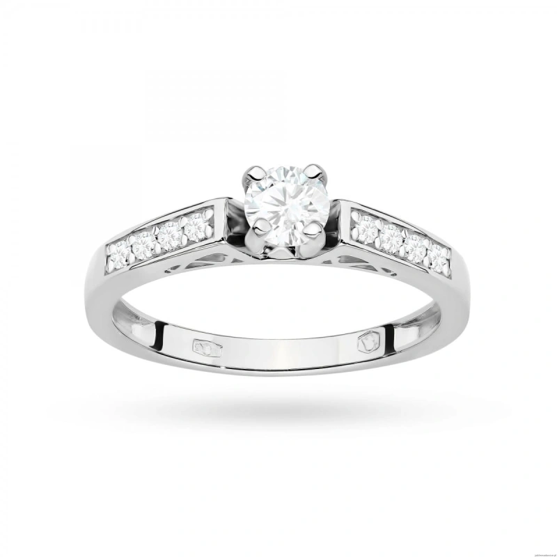 Pierścionek W0198 Diament Laboratoryjny 0,30ct białe złoto