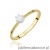 Pierścionek W0220 Diament Laboratoryjny 0,10ct żółte złoto