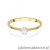 Pierścionek W0220 Diament Laboratoryjny 0,10ct żółte złoto