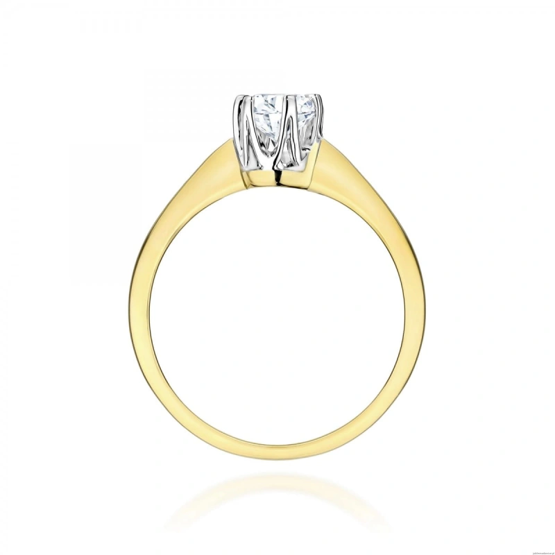 Pierścionek W0220 Diament Laboratoryjny 0,30ct żółte złoto