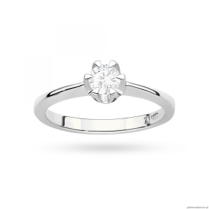 Pierścionek W0220 Diament Laboratoryjny 0,40ct białe złoto