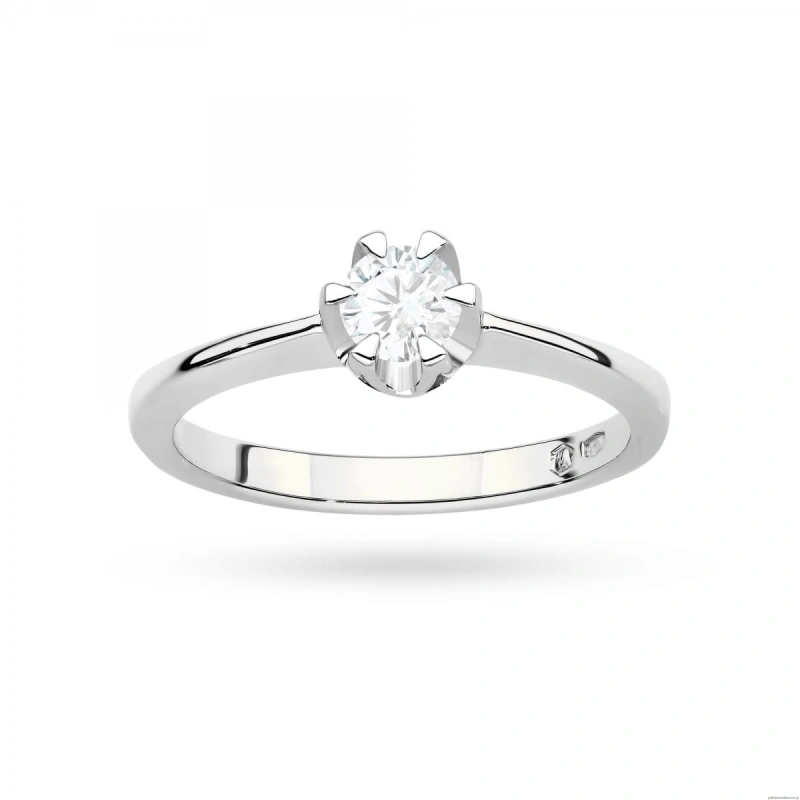 Pierścionek W0220 Diament Laboratoryjny 0,40ct białe złoto