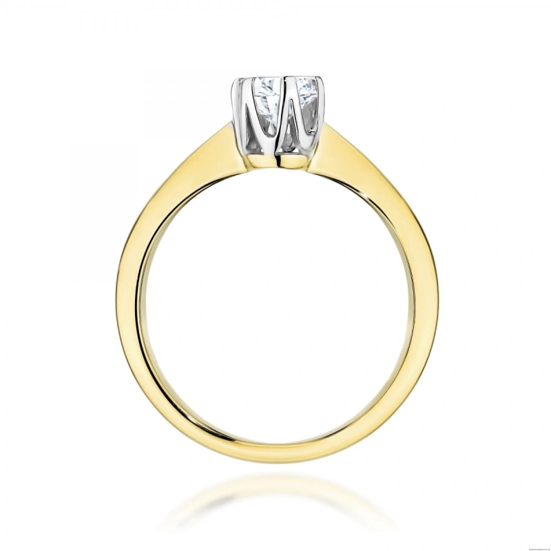 Pierścionek W0220 Diament Laboratoryjny 0,40ct żółte złoto