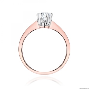Pierścionek W0220 Diament Laboratoryjny 0,50ct różowe złoto