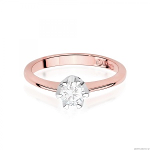 Pierścionek W0220 Diament Laboratoryjny 0,70ct różowe złoto