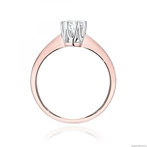 Pierścionek W0220 Diament Laboratoryjny 0,70ct różowe złoto
