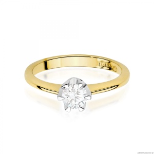 Pierścionek W0220 Diament Laboratoryjny 0,70ct żółte złoto