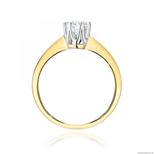Pierścionek W0220 Diament Laboratoryjny 0,70ct żółte złoto