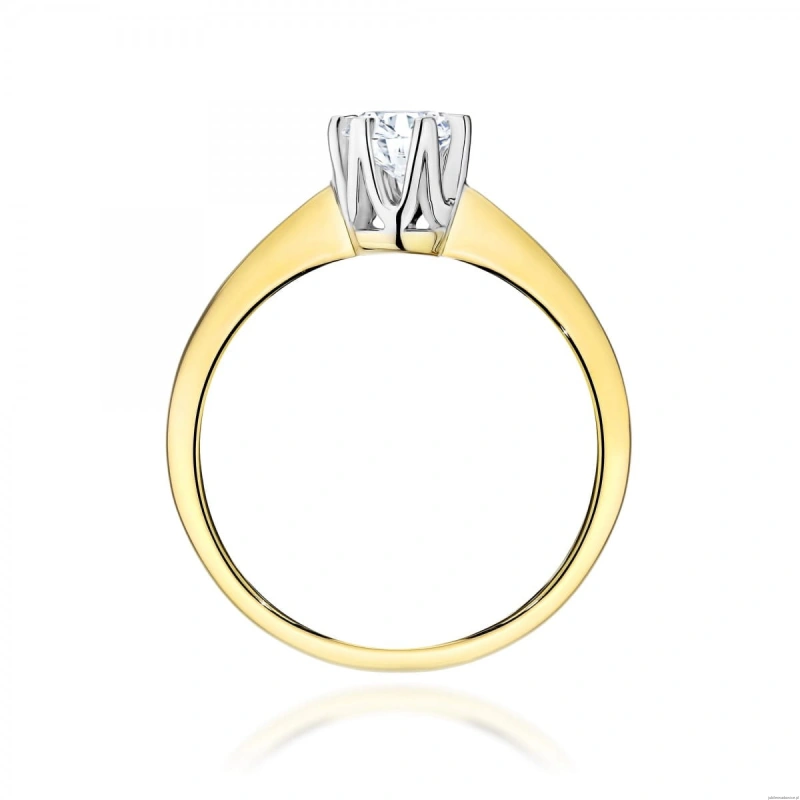 Pierścionek W0220 Diament Laboratoryjny 0,70ct żółte złoto