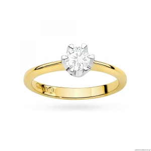 Pierścionek W0220 Diament Laboratoryjny 0,70ct żółte złoto