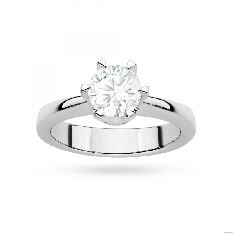 Pierścionek W0220 Diament Laboratoryjny 1,00ct białe złoto