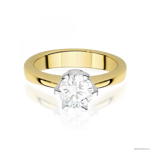 Pierścionek W0220 Diament Laboratoryjny 1,00ct żółte złoto