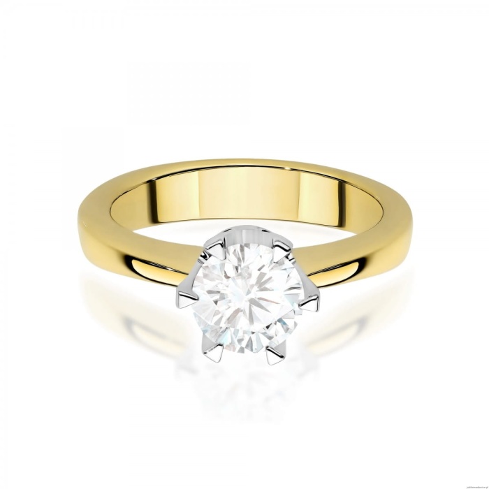 Pierścionek W0220 Diament Laboratoryjny 1,00ct żółte złoto