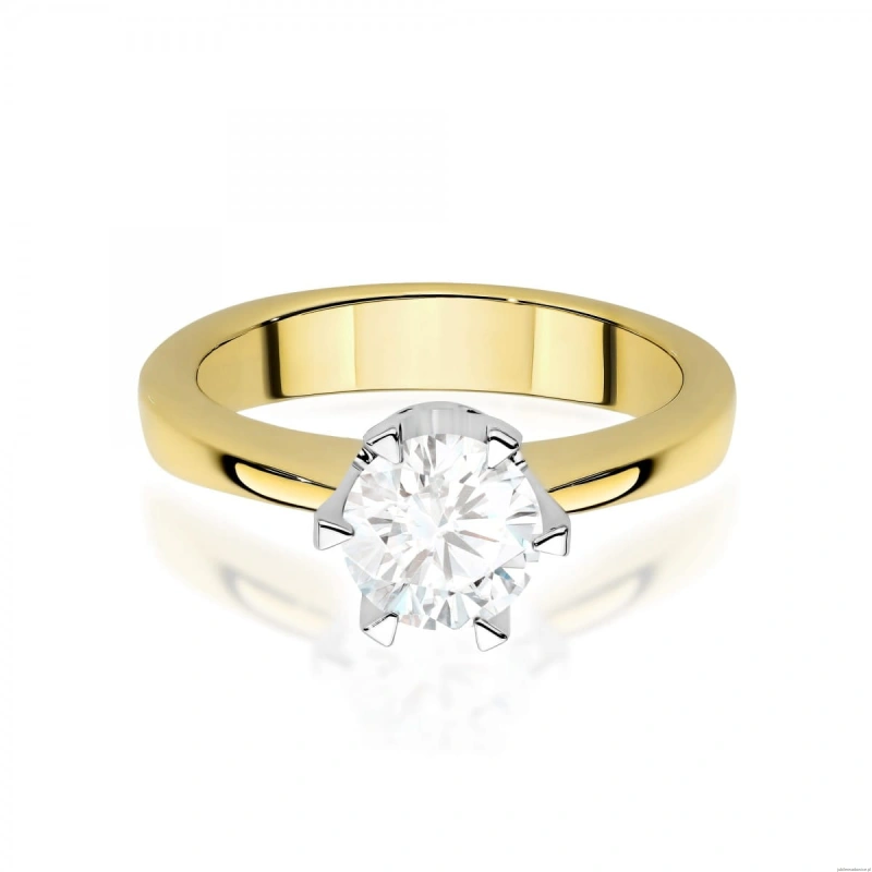 Pierścionek W0220 Diament Laboratoryjny 1,00ct żółte złoto