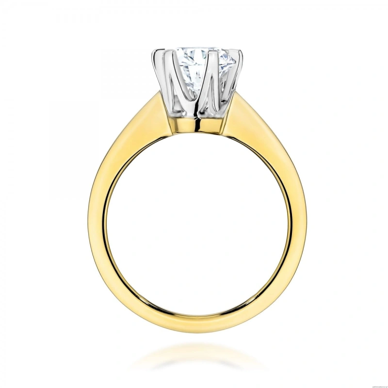 Pierścionek W0220 Diament Laboratoryjny 1,00ct żółte złoto