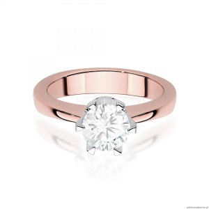 Pierścionek W0220 Diament Laboratoryjny 1,00ct różowe złoto