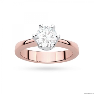 Pierścionek W0220 Diament Laboratoryjny 1,00ct różowe złoto