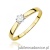 Pierścionek W0222 Diament Laboratoryjny 0,10ct żółte złoto