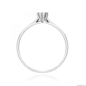 Pierścionek W0222 Diament Laboratoryjny 0,20ct białe złoto