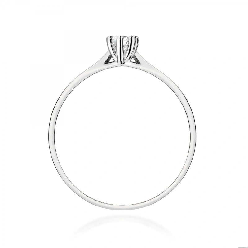 Pierścionek W0222 Diament Laboratoryjny 0,20ct białe złoto