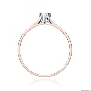Pierścionek W0222 Diament Laboratoryjny 0,20ct różowe złoto