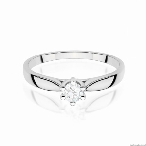 Pierścionek W0222 Diament Laboratoryjny 0,30ct białe złoto