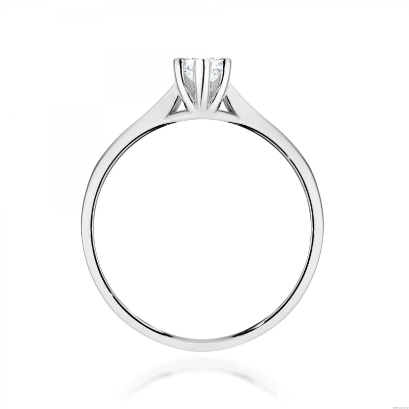Pierścionek W0222 Diament Laboratoryjny 0,30ct białe złoto