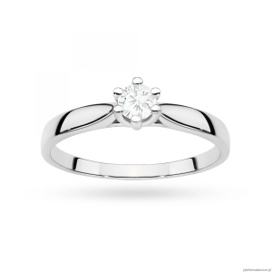 Pierścionek W0222 Diament Laboratoryjny 0,30ct białe złoto
