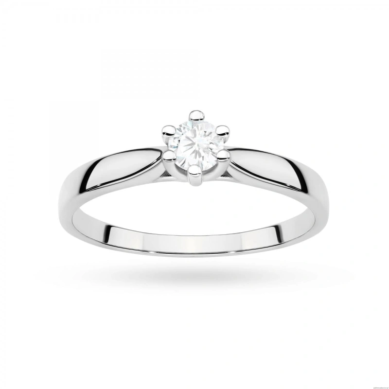 Pierścionek W0222 Diament Laboratoryjny 0,30ct białe złoto