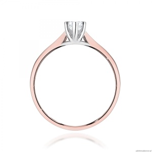 Pierścionek W0222 Diament Laboratoryjny 0,30ct różowe złoto