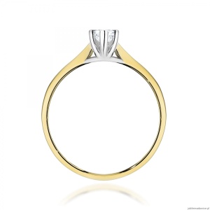 Pierścionek W0222 Diament Laboratoryjny 0,30ct żółte złoto