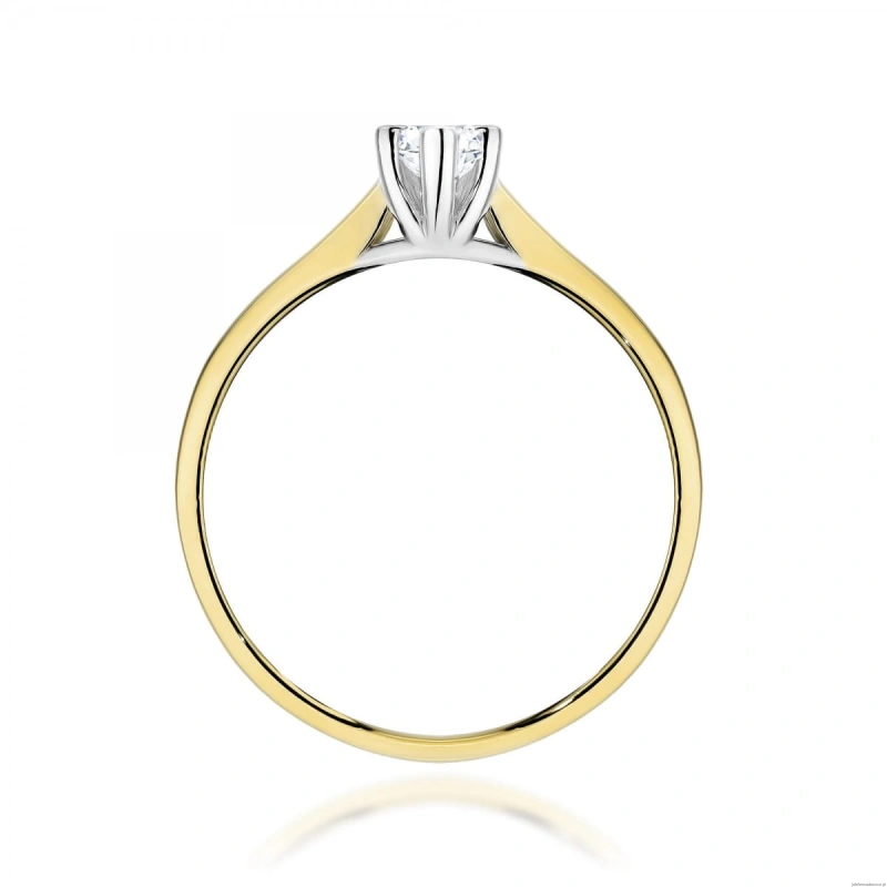 Pierścionek W0222 Diament Laboratoryjny 0,30ct żółte złoto